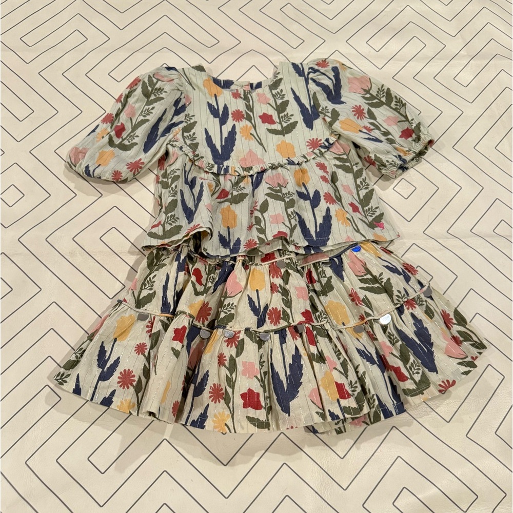 Pink Chicken Pattern Two Piece Set